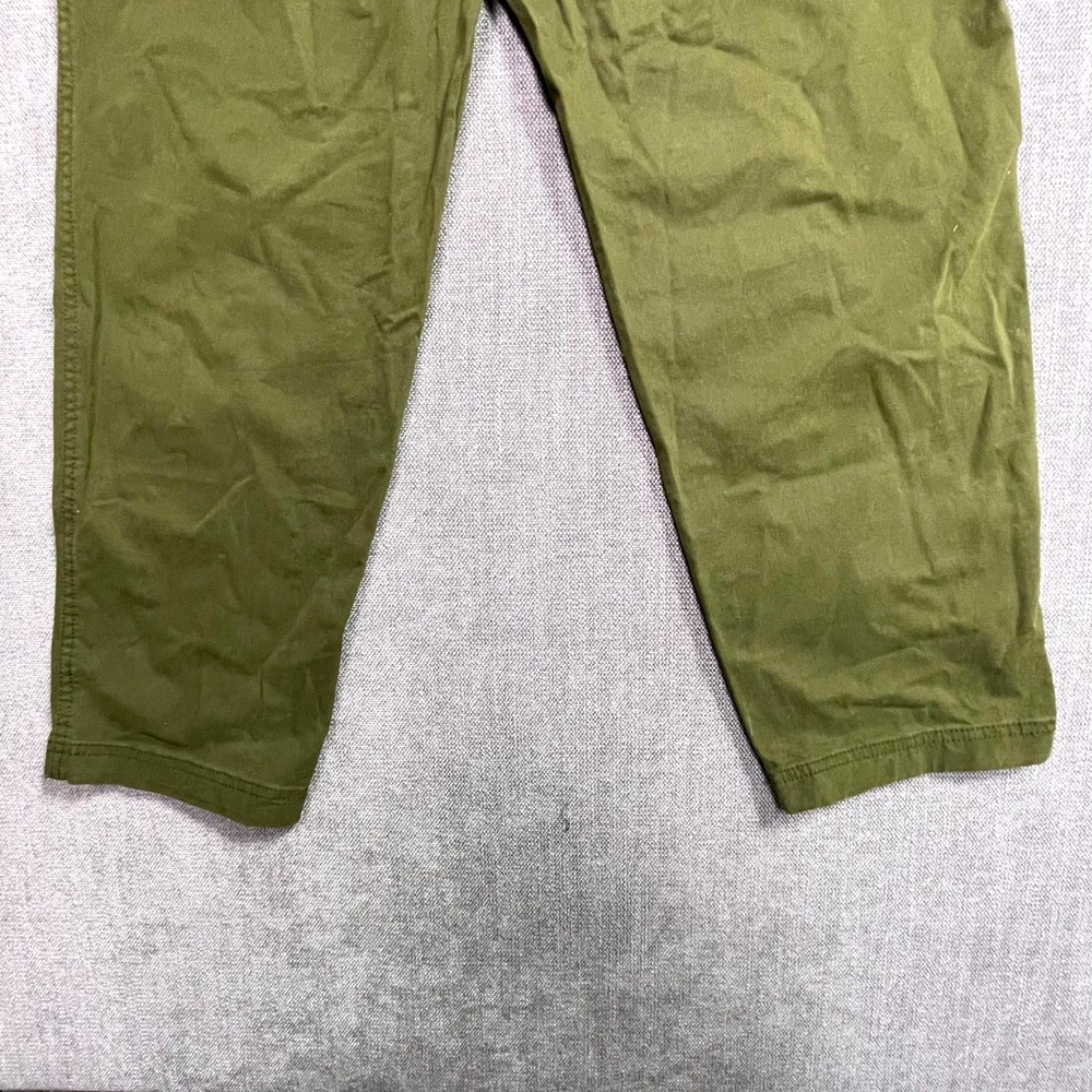 Old Navy OGC Chino Pants Womens Medium Olive Green High Waisted Tapered Straight - Picture 9 of 12